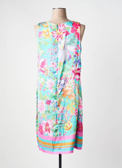 Robe mi-longue imprimé fantaisie sans manche vert ESQUALO femme