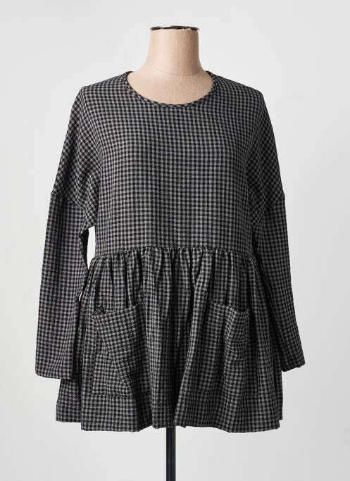 T-shirt coupe droite manches longues gris KOKOMARINA femme