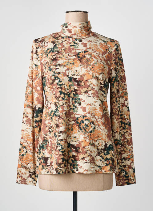 T-shirt imprimé fantaisie manches longues marron YEST femme