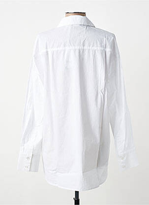 Chemisier coupe droite manches longues blanc YEST femme