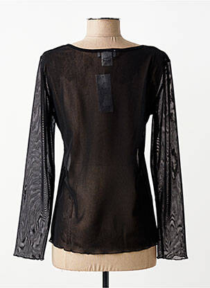 Top stretch manches longues noir GEVANA femme