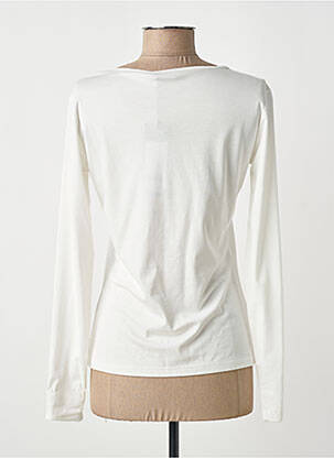 Top tissage jersey manches longues blanc YEST femme