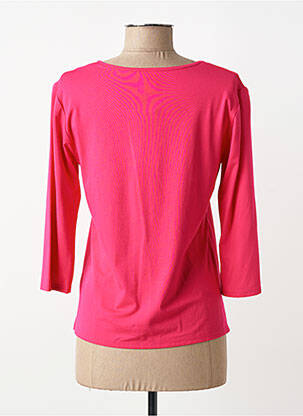Top tissage jersey manches longues rose GEVANA femme