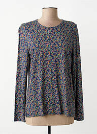 Top tissage jersey manches longues bleu GEVANA femme