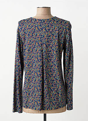 Top stretch manches longues bleu GEVANA femme