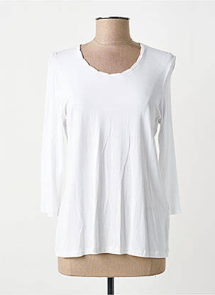 Top tissage jersey manches longues blanc GELCO femme
