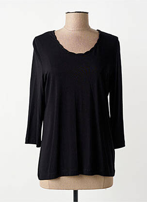 Top tissage jersey manches longues noir GELCO femme