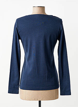 Top tissage jersey manches longues bleu GEVANA femme