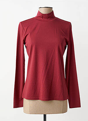 Top tissage jersey manches longues rouge YEST femme