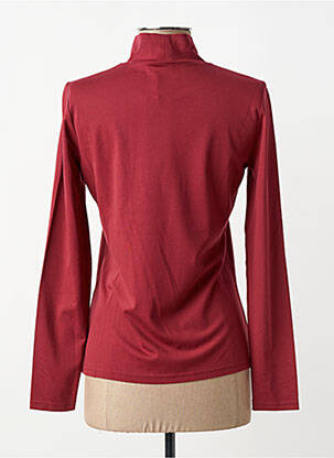 Top tissage jersey manches longues rouge YEST femme