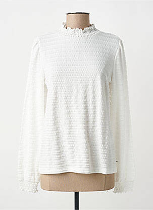 Top stretch manches longues blanc YEST femme