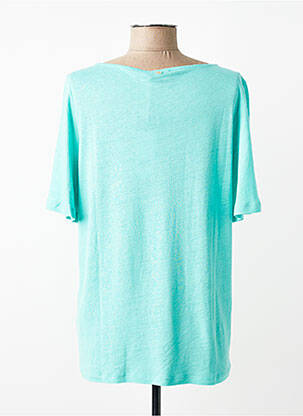 T-shirt stretch manches courtes bleu YEST femme