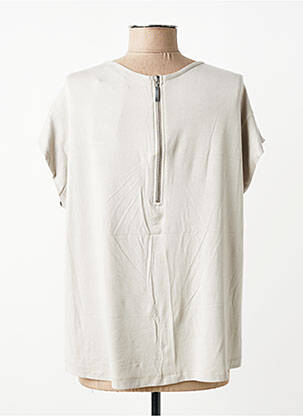 T-shirt coupe droite manches courtes beige QUATTRO femme
