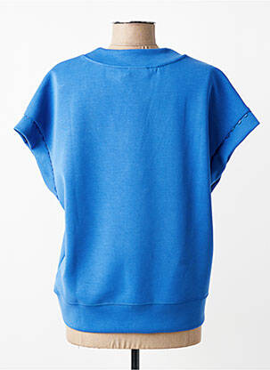 Top stretch manches courtes bleu YEST femme