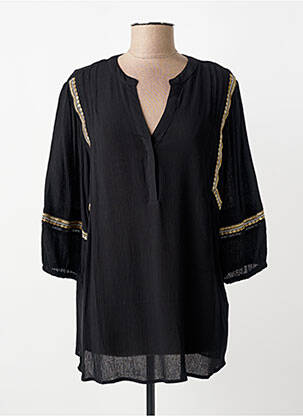 Blouse manches longues manches longues noir YEST femme