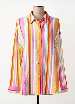 Chemisier coupe droite manches longues orange ESQUALO femme