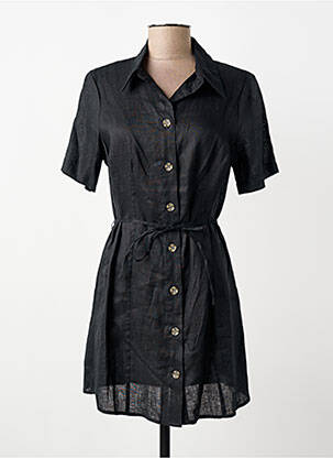 Robe courte manches courtes manches courtes noir YEST femme