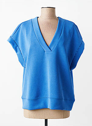 Top stretch manches courtes bleu YEST femme