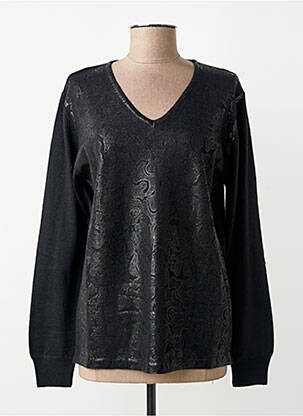 Top stretch manches longues noir GEVANA femme