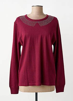 Top stretch manches longues rouge GEVANA femme