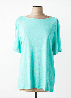 T-shirt stretch manches courtes bleu YEST femme