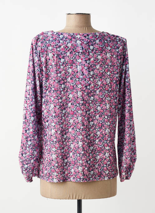 Blouse imprimé fleurs manches longues violet GEVANA femme