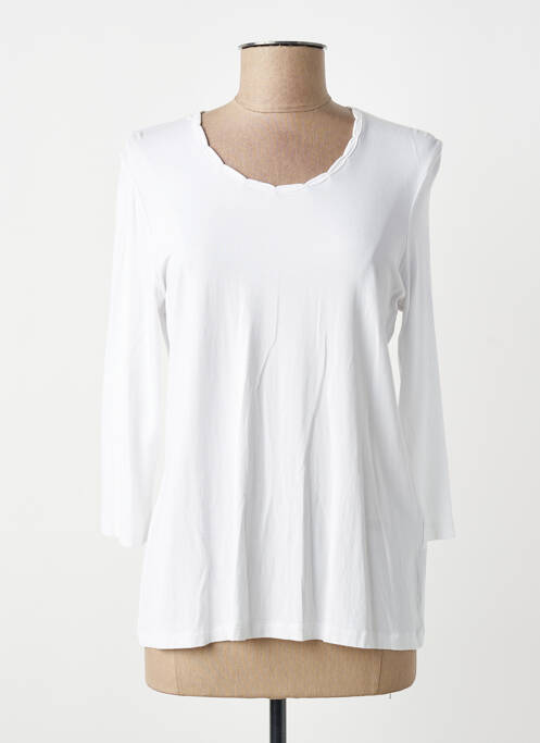 Top stretch manches longues blanc GELCO femme