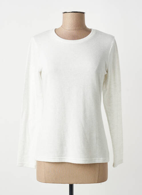 Top stretch manches longues blanc GEVANA femme