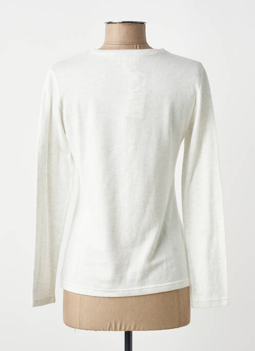 Top stretch manches longues blanc GEVANA femme