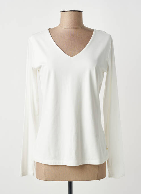 Top stretch manches longues blanc YEST femme