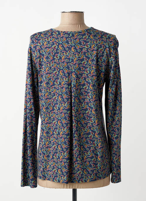 Top stretch manches longues bleu GEVANA femme