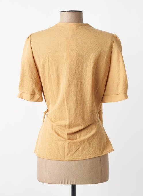 Top manches courtes manches courtes jaune DIVILUNE femme