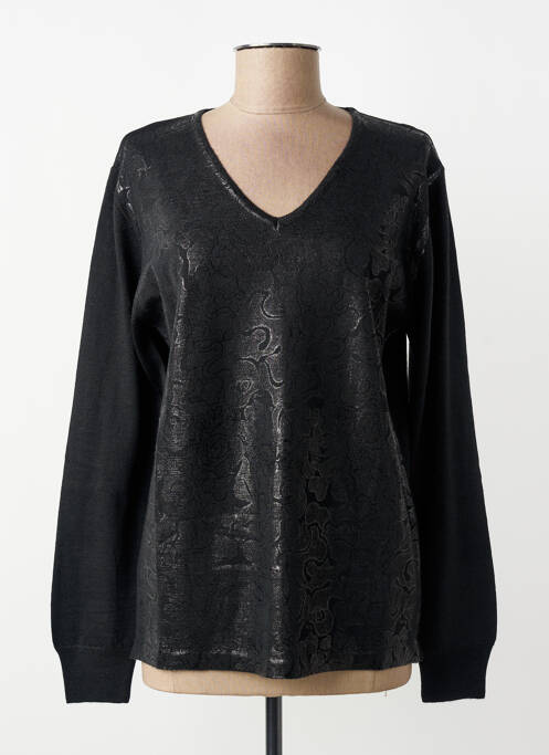 Top stretch manches longues noir GEVANA femme