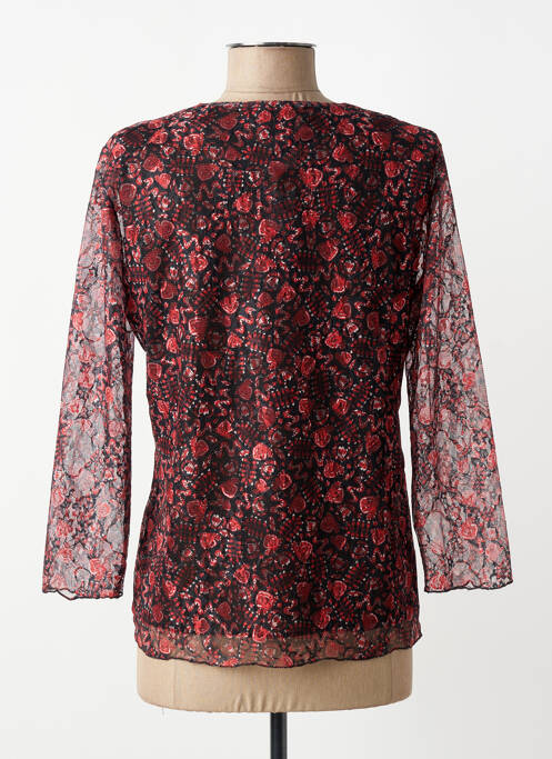 Top stretch manches longues rouge GEVANA femme