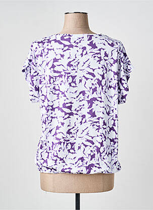 Top imprimé fantaisie manches courtes violet YEST femme