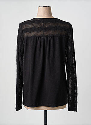 Top coupe cintrée manches longues noir YEST femme