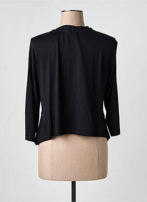Top col v manches longues noir 3322 femme