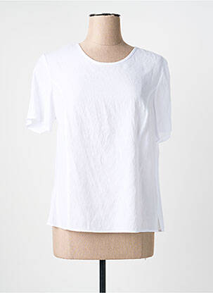 T-shirt coupe droite manches courtes blanc GEVANA femme
