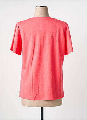 T-shirt coupe droite manches courtes rose GEVANA femme