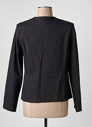 Veste casual col rond noir GEVANA femme