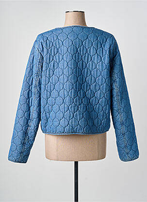 Veste casual col rond bleu YEST femme