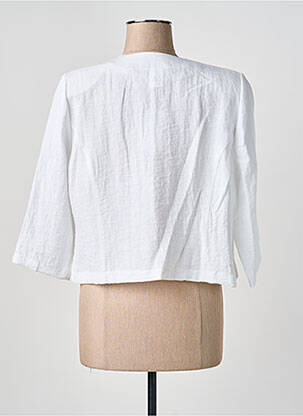 Veste casual coupe droite blanc GEVANA femme