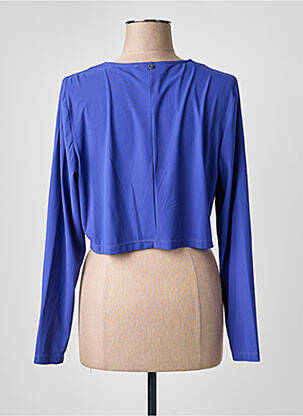 Veste casual col rond bleu 3322 femme