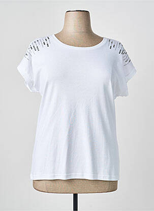 Top manches courtes manches courtes blanc GEVANA femme