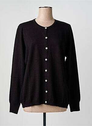 Gilet manches longues resserrée sur le bas noir FINETTE femme