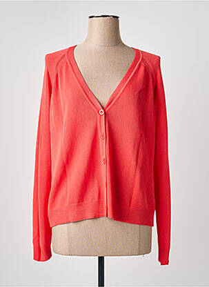 Gilet manches longues resserrée sur le bas orange YEST femme