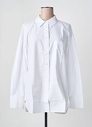 Chemisier coupe droite manches longues blanc YEST femme