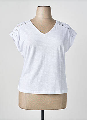 Top manches courtes manches courtes blanc YEST femme