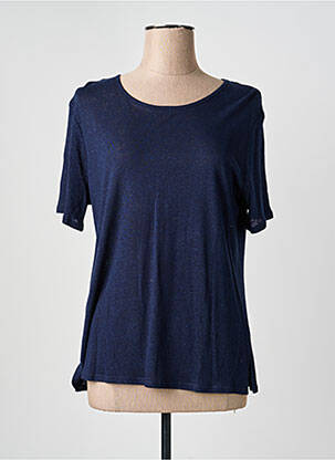 Top manches courtes manches courtes bleu GEVANA femme