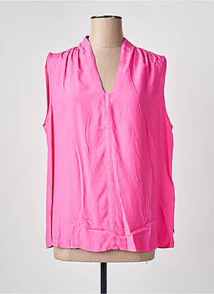 Top coupe cintrée sans manche rose YEST femme